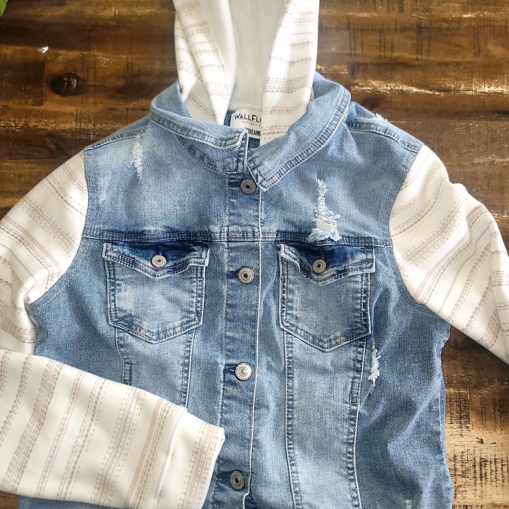Wallflower Denim and White Kids Jacket